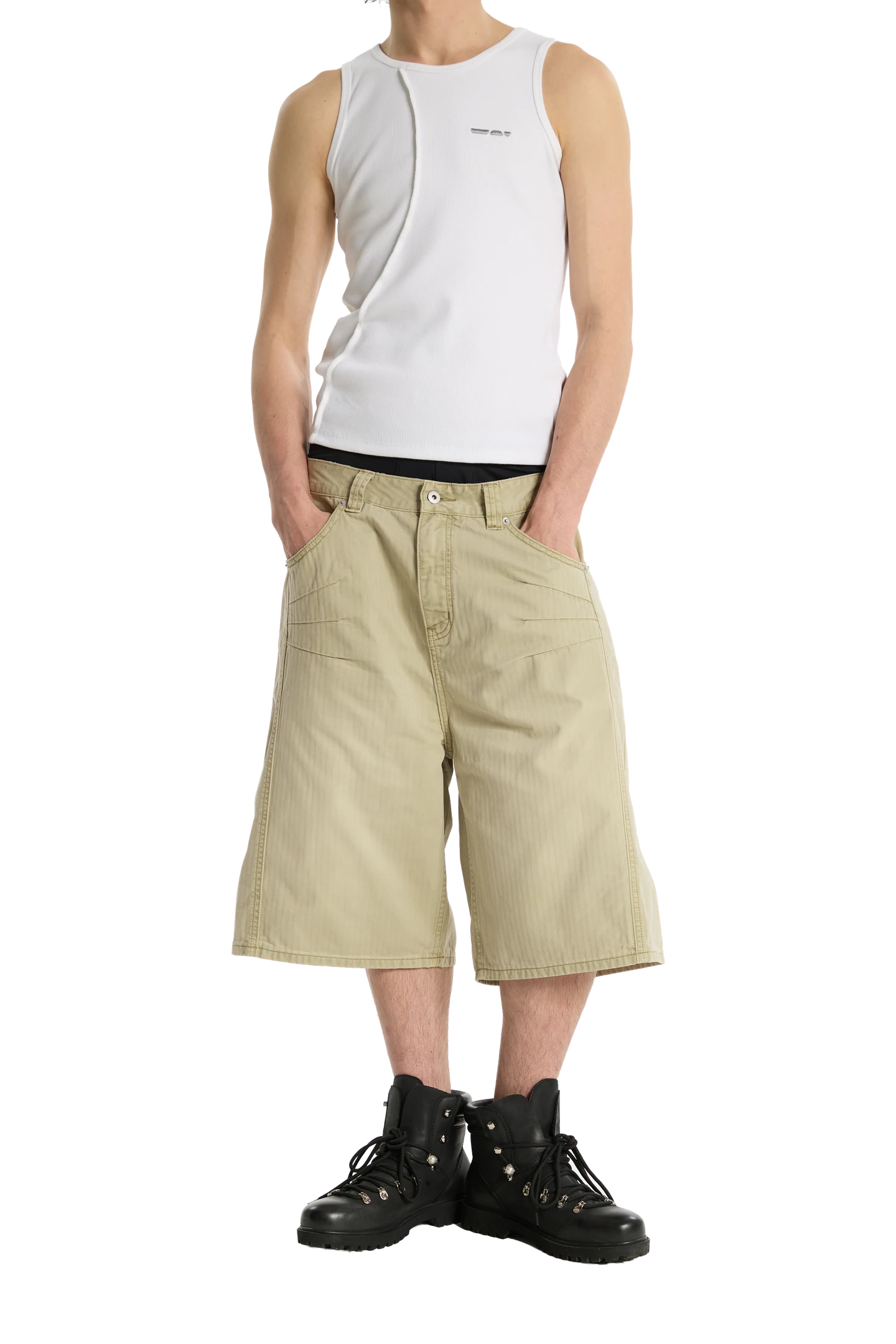 Trendtvision Herringbone Shorts Beige Trendtvision Herringbone Shorts Beige