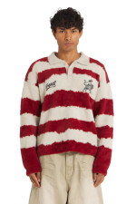 Trendtvision Fuzzy Polo Red combines soft texture, vibrant color, and contemporary streetwear appeal for comfortable everyday styling.