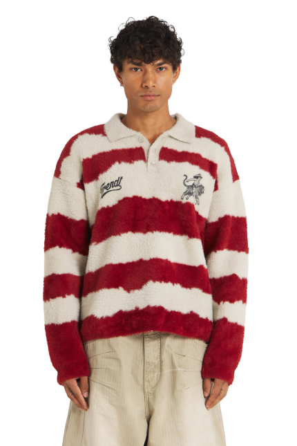 Trendtvision Fuzzy Polo Red combines soft texture, vibrant color, and contemporary streetwear appeal for comfortable everyday styling.