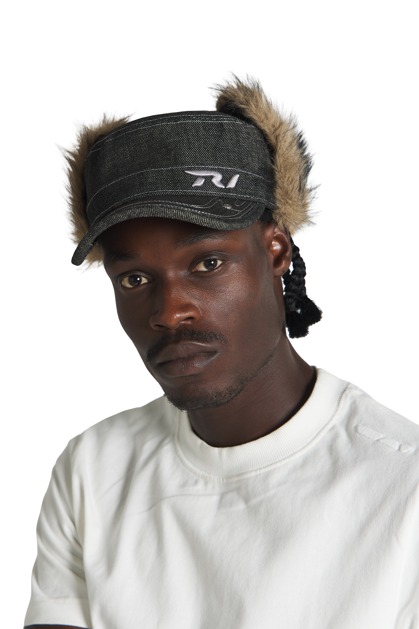Trendtvision Raw Denim Fur Cap Trendtvision Raw Denim Fur Cap